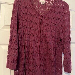 Loft Sweater Cranberry colored. Size XL